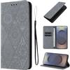 LSPCASA Protettiva Case Per Samsung Galaxy S25 Ultra 5G Pollici Pelle Artificiale Cover S25 Ultra/SM-S938B/DS Con Slot Per Schede Cover Funzione Supporto Custodia, Grigio