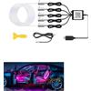 YUGUANG - 5 IN 1 Illuminazione per Ambiente Auto, Striscia LED RGB per Illuminazione Interna 600cm con 16 Milioni di Colori, Controllo tramite App, USB-Port, Sincronizzazione Multicolore con Musica