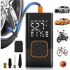 SFGSUP Compressore Aria Portatile 150 PSI, Mini Compressore Elettrico Portatile Senza Fili con Schermo Digitale e Torcia LED, per Auto, Moto, Bicicletta, Palla