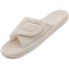 Fudaolee Pantofole da Donna Memory Foam Ciabatte Confortevole Casa Scarpe Regolabile Pantofole Leggero Antiscivolo Slide Morbida Nuvola Slipper Nero 38/39 EU