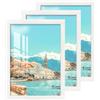 HALFLEMART 2cm 3Pcs A3 Cornice per Foto con Plexiglas HD, Cornice in Legno Bianco 30x40cm, Cornice Portafoto per Pareti e Tavoli Orizzontali o Verticali per Foto, Immagini, Poster, Puzzle, Documenti, Diplomi