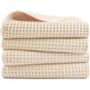 Polyte Asciugamano Mani Microfibra Nido d'Ape Rapido 430 GSM 40,6x76,2 cm | Confezione da 4, oversize, senza pelucchi, asciugatura rapida, anello per appendere, 85% poliestere/15% poliammide
