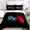 SHUAIG Copripiumino da gioco Set di biancheria da letto per gamepad Set di biancheria da letto Copriletto e copricuscino in microfibra con stampa lenzuola.(Retro-Gamepad, 220x240cm)