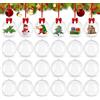 SaiXuan Set di 24 Palline di Natale Trasparenti Apribili 6cm - Palline di Natale Plastica Riutilizzabili - Palla di Natale con Foto o Decorazioni, Addobbi Natalizi in Stile Vetro per Albero e Regali