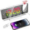 Lancoon Sveglia RGB con Proiezione Display a 11 Colori 6 Livelli di Luminosità Modalità Snooze 12/24H Cavo USB e Spina Inclusi