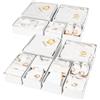 DIMJ Organizer Cassetti, Cassetto Organizer, Divisori per Cassetti, Organizzatore Armadio Pieghevole Organizzatore, Contenitori per Armadio Salvaspazio, Tessuto Non Tessuto, 12 Pcs, Blanco