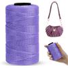 LEREATI Cordino per Borse Uncinetto Piatto Filo Macrame 1mm x 230m Macrame Corda Colorata Cordoncino per Borse a Uncinetto, Arazzo da Parete, Acchiappasogni, Fai da Te (Viola Chiaro)