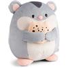 NICI MYMOCHI Criceto di peluche Shai 27 cm con biscotto grigio - Simpatico peluchetto con imbottitura morbida per giochi e coccole, perfetto come idea regalo per bambini e adulti - 61156