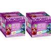 Bonomelli Infusi Fruttosi, Ciliegia e Mirtillo, Confezione da 24 Filtri, Gusto Dolce e Lievemente Acidulo, Infusione a Caldo e a Freddo, Ingredienti 100% Naturali (24g)