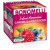 Bonomelli - Infusi Armoniosi - Camomilla e Frutti Rossi, Confezione da 12 filtri - Infusione a Caldo e a Freddo, Ingredienti 100% Naturali, Senza Zuccheri e Senza Calorie (24g)