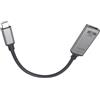 PremiumCord Adattatore 8K da USB-C a HDMI M/F, HDMI 2.1, UHD 8K 4320p 60Hz, 4K 2160p 144Hz, HDR10+, HDCP 2.3, 48 Gbps, Alloggiamento In Alluminio, Grigio Siderale, 20 cm