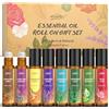 POP MODERN.C Set di Oli Essenziali Roll-On, 8 Oli Essenziali Portatili da 10 ML, Per Viaggi, Ufficio, Casa Con Lavanda, Menta Piperita, Citronella, Salvia Sclarea, Bergamotto, Regalo Rilassante Per Donne e Uomini