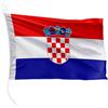 FLAGLY bandiera per barca Croazia 30 x 20 cm formato orizzontale - peso del tessuto 115g/m² - stampata, robusta con corda e occhiello, accessori per barca barca a motore
