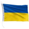 FLAGLY bandiera per barca Ucraina 30 x 20 cm formato orizzontale - peso del tessuto 115g/m² - stampata, robusta con corda e occhiello, accessori per barca barca a motore
