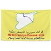 Moving Mountains Bandiera QSD/SDF 70 x 100 cm - Hêzên Sûriya Demokratîk - Syrian Democratic Forces - Bandiera di resistenza curda - YPG YP. J - Siria