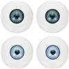 PATIKIL Occhi di Sicurezza 30mm, 4 Pz Occhi Acrilici Realistici Occhi di Plastica Semisferici per Maschere Accessori Halloween Arte e Artigianato, Blu Chiaro/Blu Scuro