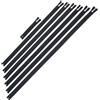 Aerzetix - Set di 6 Cerniere Lampo a Spirale N°5 60 65 70 75 80 85cm separabili + 1 Cerniera 16cm Non separabile N°5 con cursore Decorativo | in Metallo Nylon Poliestere | Colore Nero