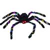 KEELYY Ragno di Halloween Decorazioni, 200cm Ragno Peloso Gigante con 2 Stringa Luci LED, Spaventoso e Realistico, Decorazione per Interni ed Esterni, Feste, Giardino, Case Infestate