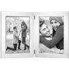 Reed & Barton Classic Silverplate - Cornice portafoto doppia, 12,7 x 17,8 cm, metallizzata, 0,9 kg