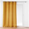 Douceur d'Intérieur, Tenda con occhielli (140 x 280 cm) Soline Ocre, poliestere tinta unita