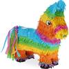 Relaxdays Pignatta, Pentolaccia a Forma d'Asino, Arcobaleno, da Appendere, Riempire e Colpire, HLP 38x35x12 cm, Colorato