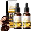 Luthasolic Essenza per la crescita dei capelli allo zenzero, essenza per capelli allo zenzero, contro la caduta dei capelli, olio di zenzero, siero anti-caduta dei capelli, essenza per uomini e donne, promuovere