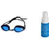 ARENA Occhialini da Gara Unisex-Adulto, Nero & Spray Anti Appannamento Istantaneo