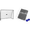 Hudora 76128/01 Porta da calcio, Nero & 75951- Rete sostitutiva per porta calcio 213 cm