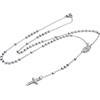 Shopping Cat Bijoux Collana Rosario - Acciaio Inossidabile - Rosario Donna - Amen - Crocifisso - Vergine Maria
