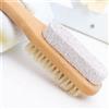 Onlineforu LTD Spazzola esfoliante per piedi con pietra pomice naturale, spazzola per il corpo in legno per esfoliare la pelle morta, per rimuovere calli e pelle dura, strumento per pedicure, doccia e
