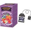 LONDON F&H COMPANY London Fruit® | Assortimento Infusi 4 Sapori | Tisana Lampone, Pesca, Fragola & Vaniglia, Mirtillo | Infusi Frutta Senza Caffeina - 4 x 5 Bustine (40 Gr)