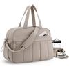 BAGSMART Borsone da Viaggio Donna, 38L Borsone Palestra Sportiva, Borsa da Viaggio Grande Capacità Con Beauty Case in PVC e Borsa Per Scarpe, Bagaglio a Mano Leggero, Borsa Parto Ospedale, Cammello, L