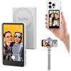 Rollei Selfie Monitor Rollei Easy Creator Schermo Magnetico Telefono per Fotocamera Posteriore Compatibile con Smartphone iPhone Android per TikTok Livestream Vlog Bianco Selfie-Monitor-iPhone-Schermo-Screen