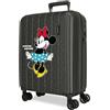Disney Joumma Minnie Line Valigia cabina antracite 40x55x20 cm rigida 2,8 kg chiusura TSA integrata ABS 2,8 kg 37L espandibile bagaglio a mano