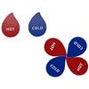 NanTun Etichetta dell'acqua calda dell'etichetta dell'acqua calda di forma di goccia del bastone di auto dell'ABS, blu/rosso 2 paia