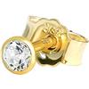 NKlaus orecchino singolo a perno 2,5mm oro giallo 333 8 carati orecchino in cristallo zirconia bianco 1759
