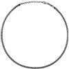 Breil, Collezione Ted Ext, Collana Uomo in Acciaio Lucido Bicolor Nero e Silver, con Catena Intrecciata, Chiusura Regolabile, Lunghezza fino a 52 cm, Idea Regalo Uomo
