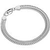 NKlaus Bracciale argento 925 19cm con catena a coda di volpe pressata 12047