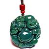 yigedan Collana da donna e uomo con pietra preziosa fatta a mano con Buddha cinese verde