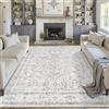 PureCozy Vintage Tappeto Salotto 200x300cm Grigio Camera da Letto Antiscivolo Lavabile Tappeti Sala Soggiorno Cameretta Ufficio Grande Carpet Pelo Corto Morbido Rug