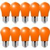HUAMu Lampadine LED E27, arancia,300LM,Lampadina LED a Globo A50 Attacco E27, 3W equivalenti 30W, per Esterni, Patio, Feste, Natale,Nozze,confezione da 10 pezzi