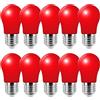 HUAMu Lampadine LED E27, Rosso,300LM,Lampadina LED a Globo A50 Attacco E27, 3W equivalenti 30W, per Esterni, Patio, Feste, Natale,Nozze,confezione da 10 pezzi