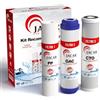 JACAR Filtri Osmosi Inversa 3 Fasi Universale con Attrezzature Osmosi 5 Stadi, Kit Ricambi Filtro Acqua Potabile, Kit Ricambi Filtri per Impianti Acqua Purificata per Attrezzature Domestiche