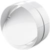 VENTS - Raccordo circolare con valvola anti-ritorno per tubo di ventilazione, in PVC e ABS, Ø 150 mm, bianco