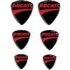 Degona 6 pz. Adesivi Resinati Gel 3D Stickers Stemma Logo Scudetto varie misure per Moto Scooter Casco compatibili DUCATI CORSE