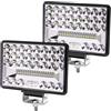 Biqing 1 Paio Faro da Lavoro Led,6 Barra LED Fuoristrada Fari Led 12V 24V 172W Luci di Lavoro Fuoristrada 12000LM Faretto Combinato Faro Supplementare 4x4 Faro daLavoro Trattore