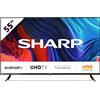 Sharp Aquos 55FL1EA, 50 LED Smart TV 4K UHD Android 11, DVB-T2/S2, 3840 x 2160 Pixels, Wi-Fi, Nero, 3xHDMI 2.1, 2xUSB, Chromecast integrato, Dolby Digital Plus, DolbyAC-4, DTS HD