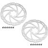 Briny River 2x Dischi Freno Da 160 Mm A 6 Fori TR160?24 Con Viti Per MTB E Bici Da Strada