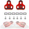 YYunying Tacchetti per biciclette compatibili con pedali Look Keo, tacchetti classici in carbonio Grip Blade 2 Max a 3 fori Set di piastre per tacchetti per scarpe da ciclismo su strada, agonistico,rosso