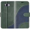 BoxTii Cover per Galaxy S8, Custodia in PU Pelle Portafoglio per Samsung Galaxy S8, Magnetica Cover a Libro con Slot per Schede, Verde